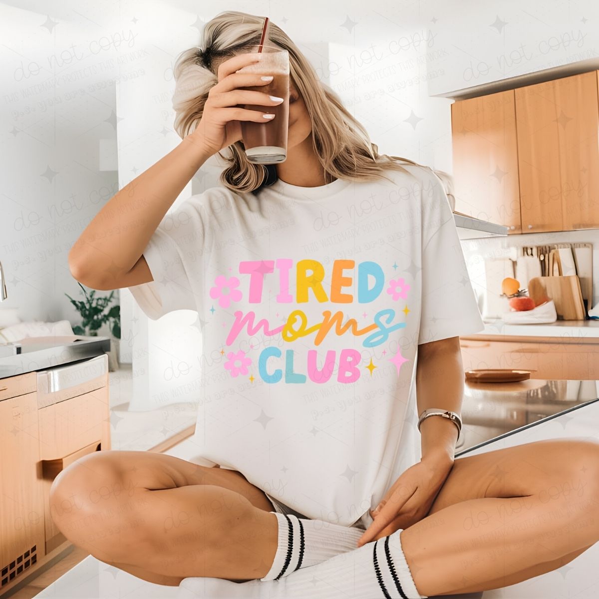 TIRED MOMS CLUB - DTF TRANSFER