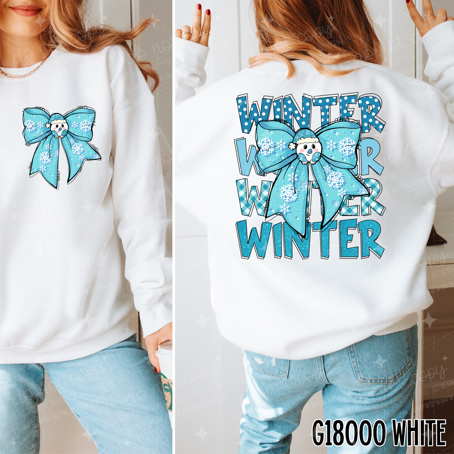 WINTER STACKED - FRONT+BACK - DTF TRANSFER