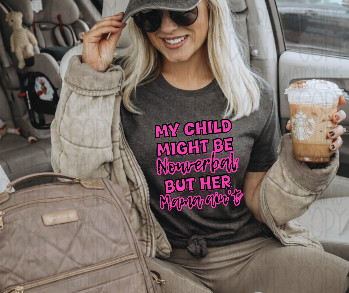MY CHILD MIGHT BE NON VERBAL PINK - DTF TRANSFER