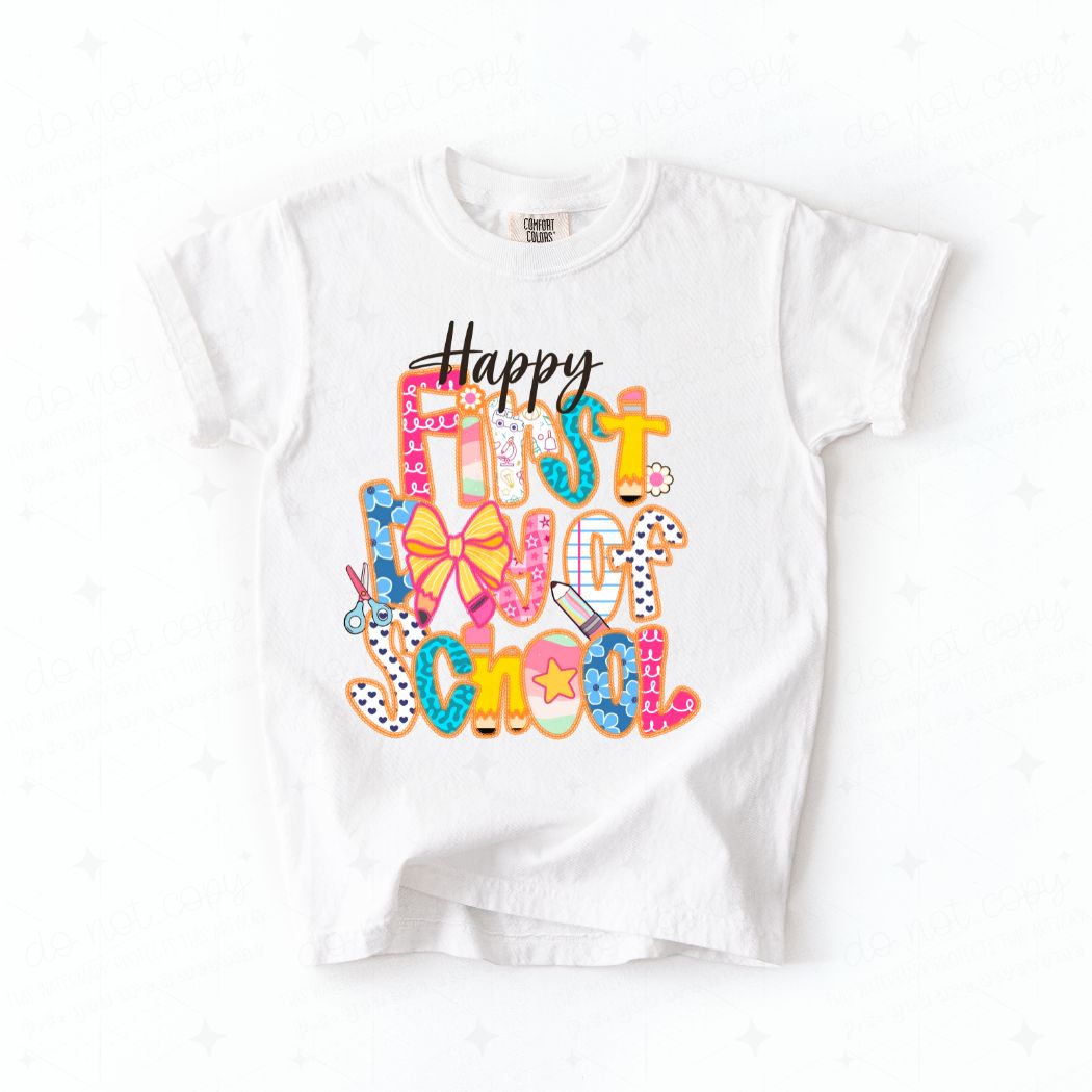 COQUETTE HAPPY FIRST DAY OF SCHOOL - DTF TRANSFER