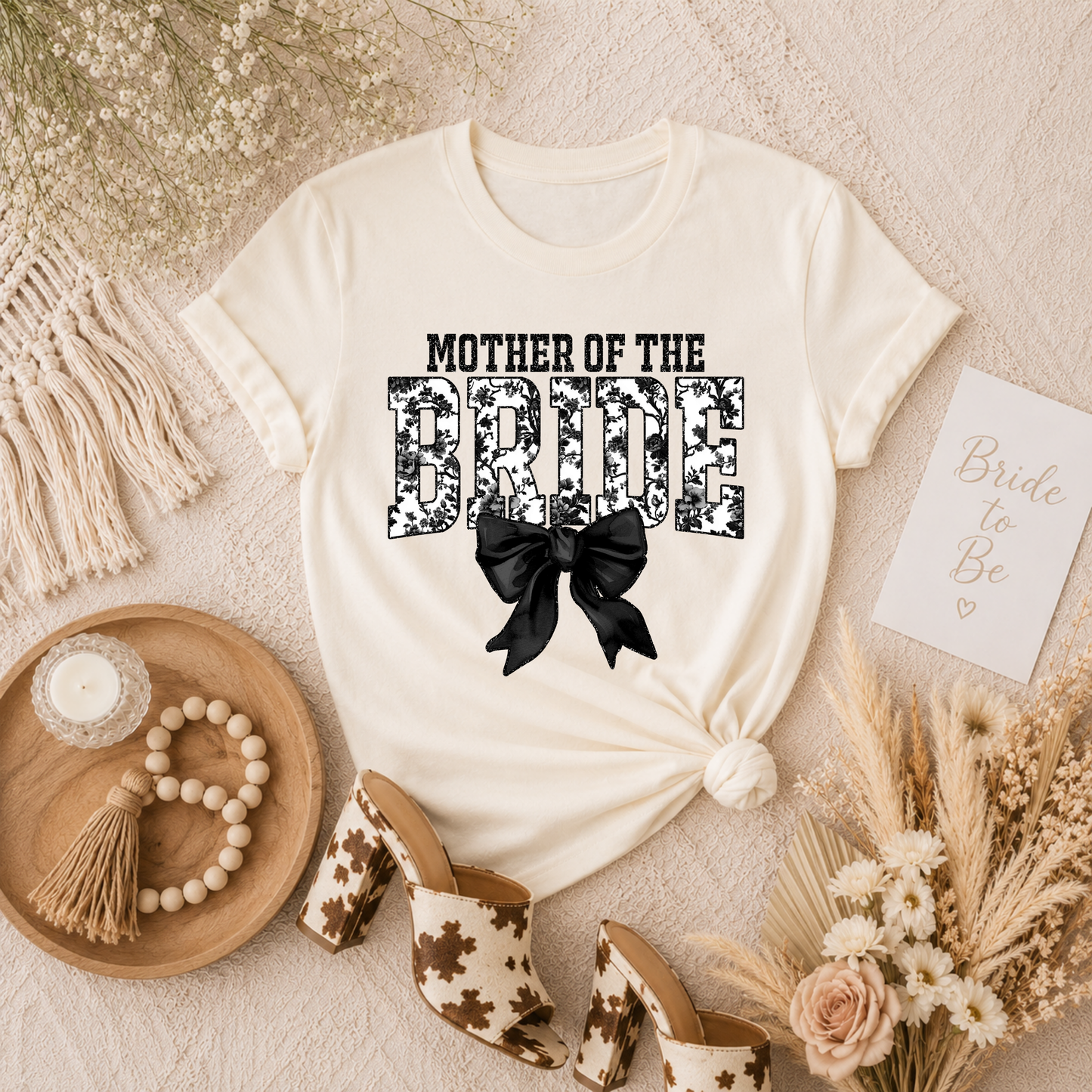 MOTHER OF THE BRIDE BLACK - DTF TRANSFER