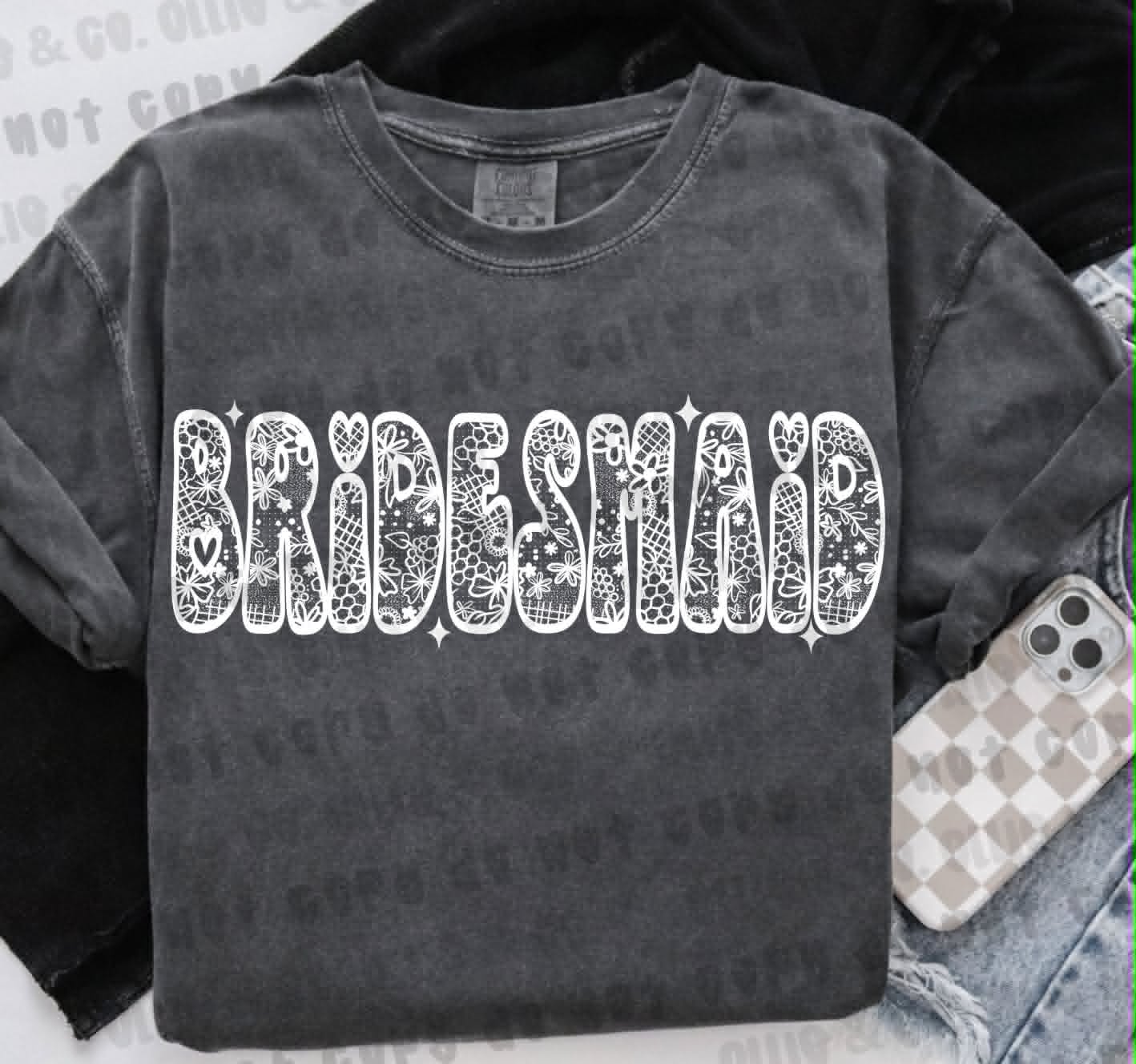 LACE BRIDESMAID - DTF TRANSFER
