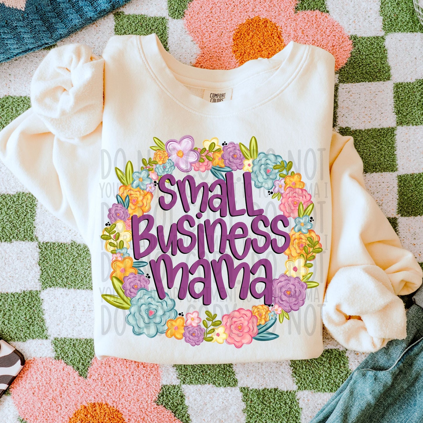 SMALL BUSINESS MAMA FLORAL - DTF TRANSFER