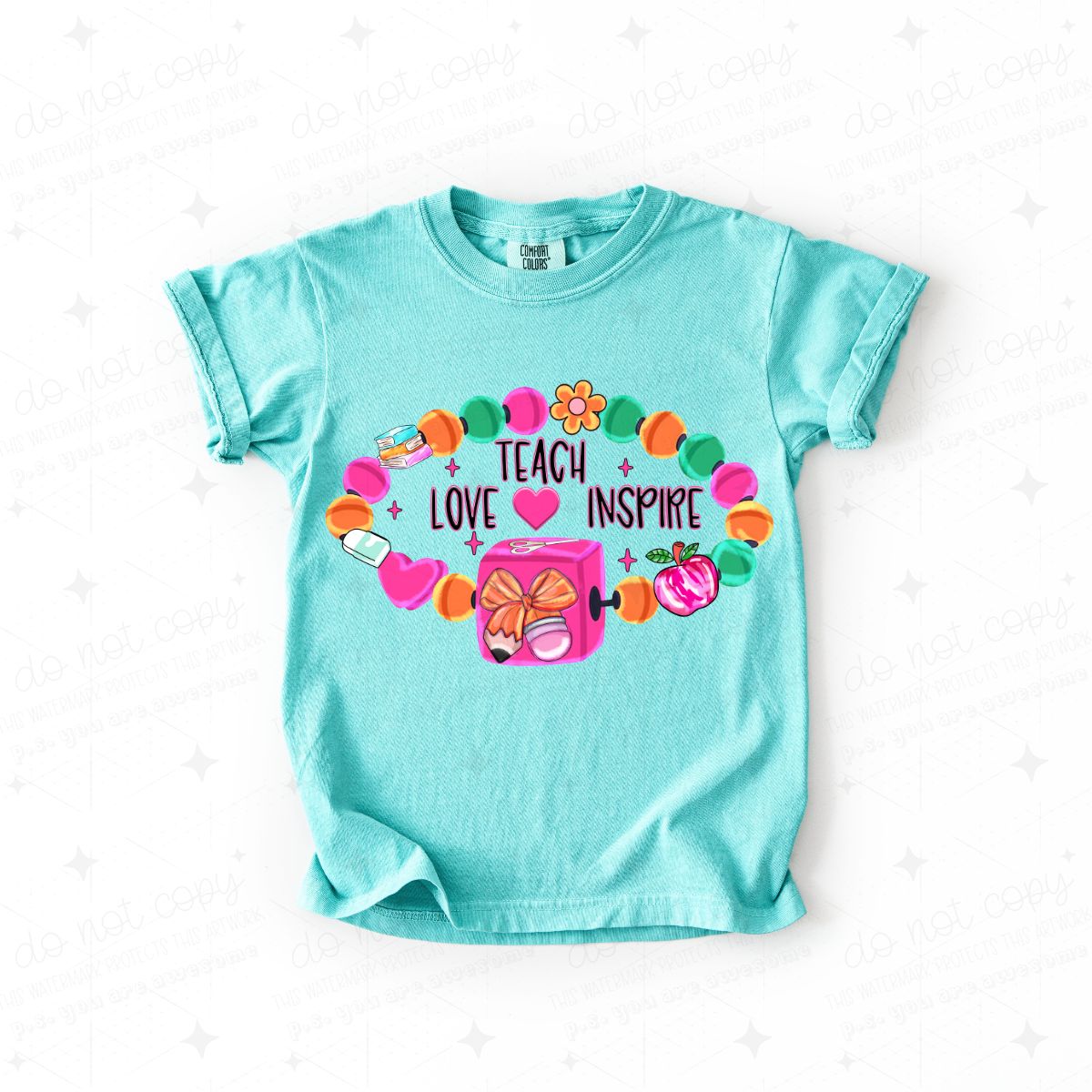 COQUETTE TEACH LOVE INSPIRE - DTF TRANSFER