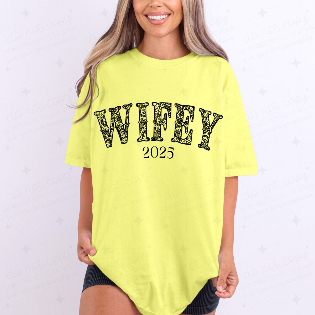 WIFEY 2025 - FAUX LACE - DTF TRANSFER