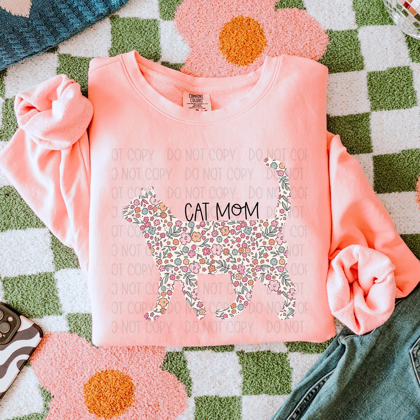 CAT MOM STANDING - DTF TRANSFER