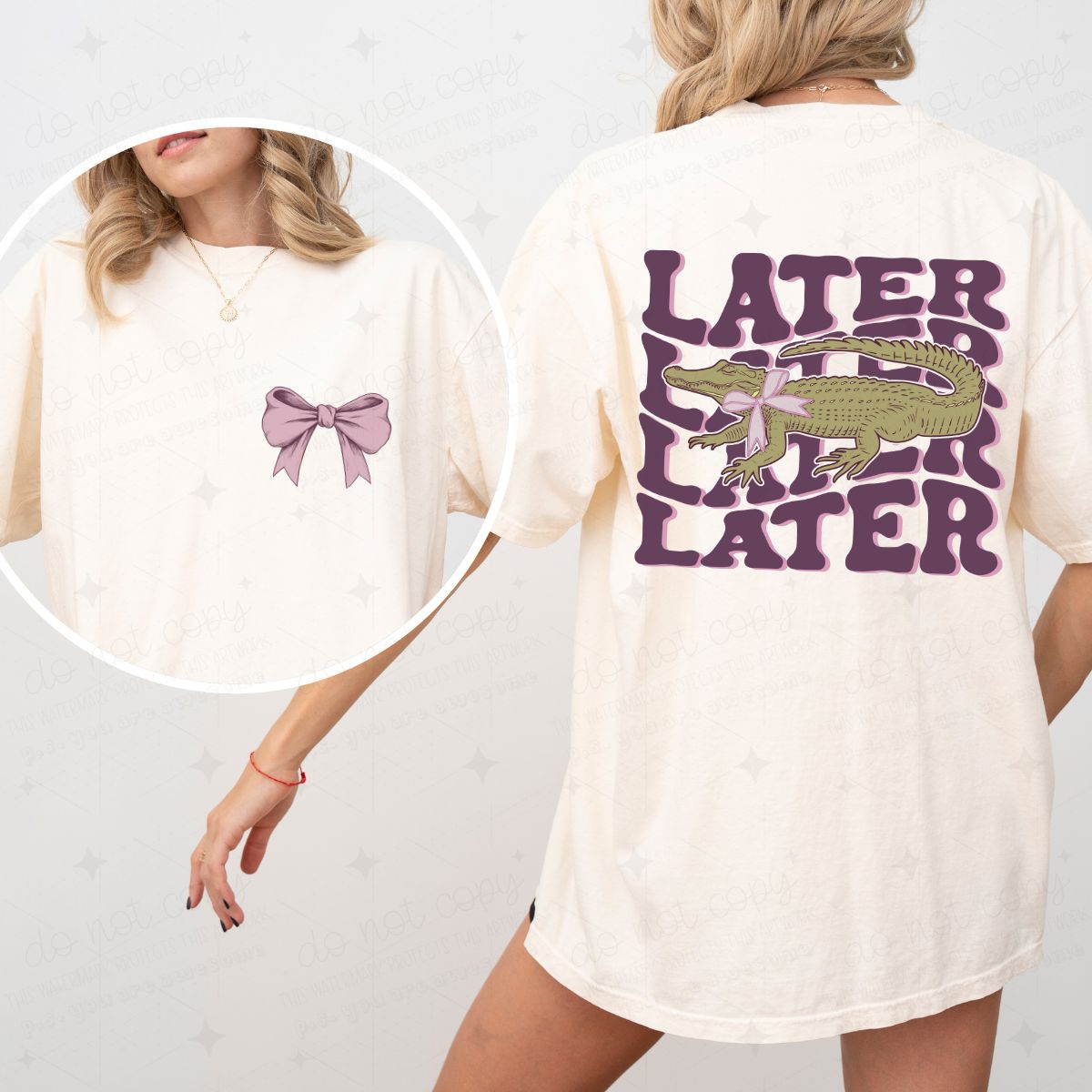 COQUETTE LATER GATOR - FRONT+BACK - DTF TRANSFER