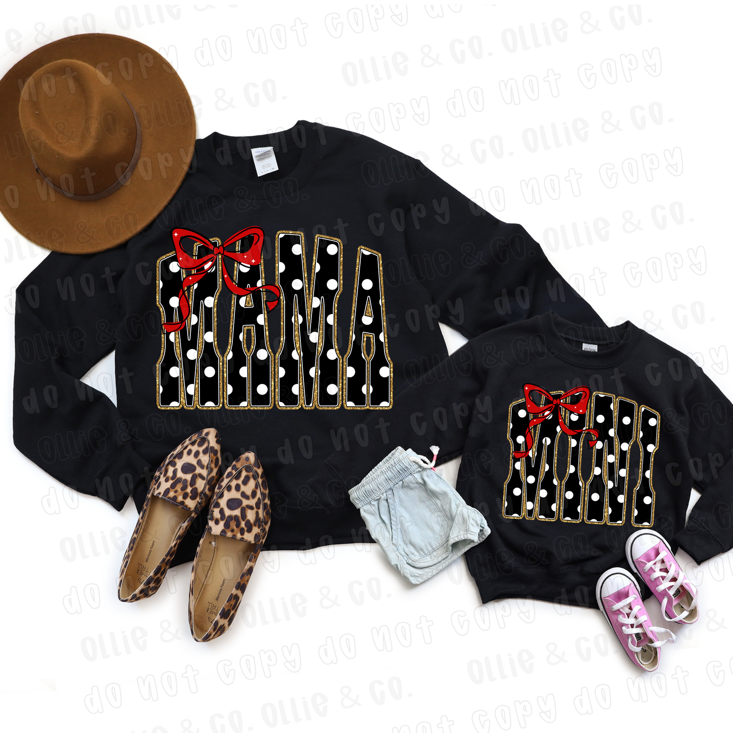 POLKA DOT GLITTER MAMA - DTF TRANSFER