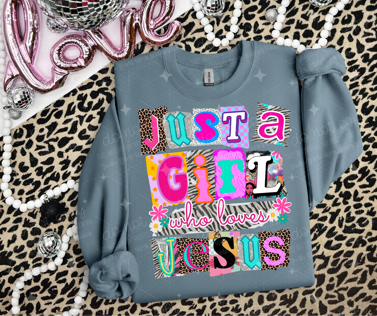 JUST A GIRL WHO LOVES JESUS - DTF TRANSFER