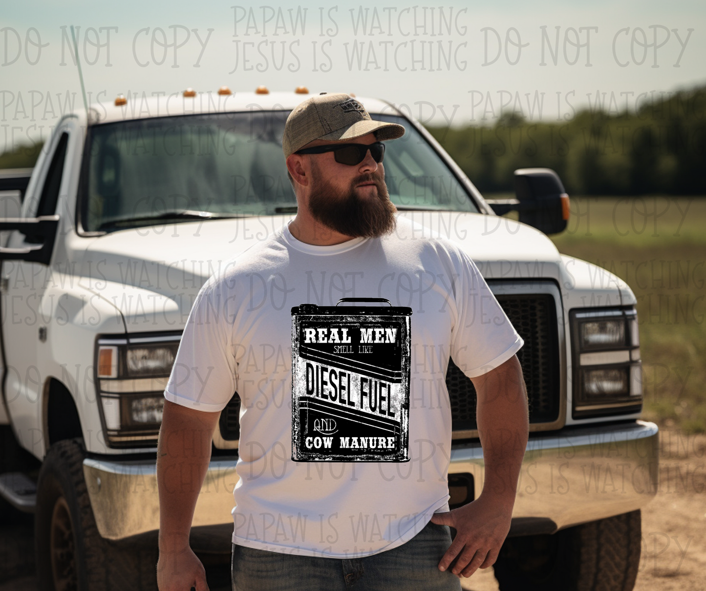 REAL MEN SMELL LIKE DIESEL - DTF TRANSFER