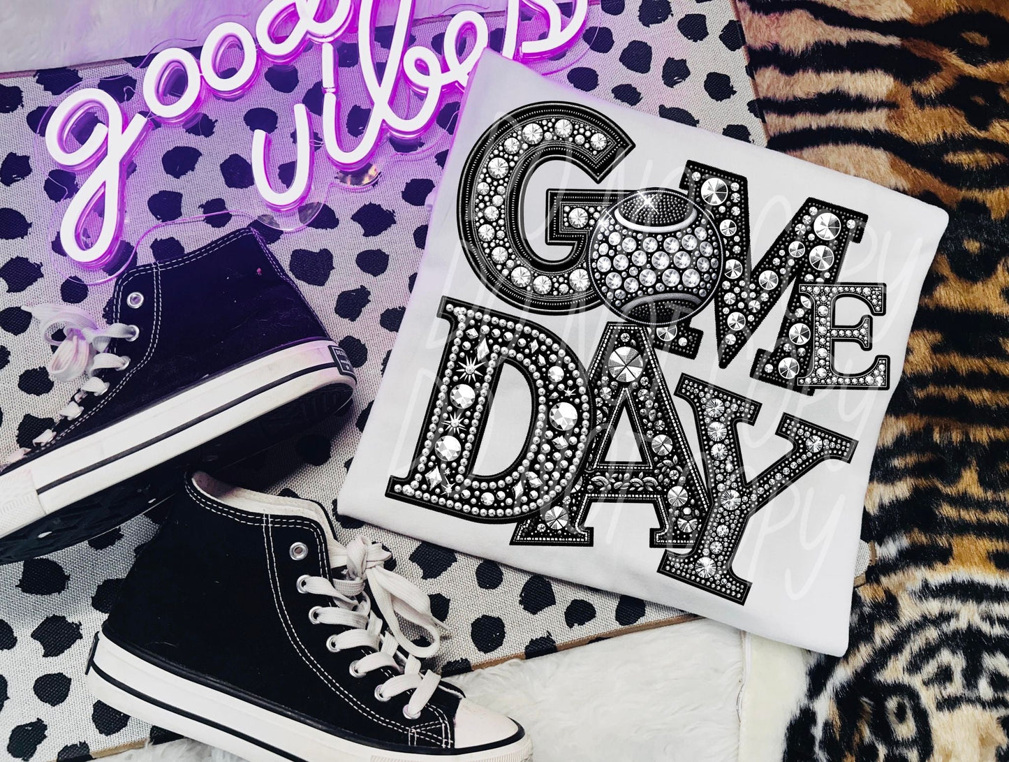 GAME DAY - FAUX RHINESTONES - DTF TRANSFER