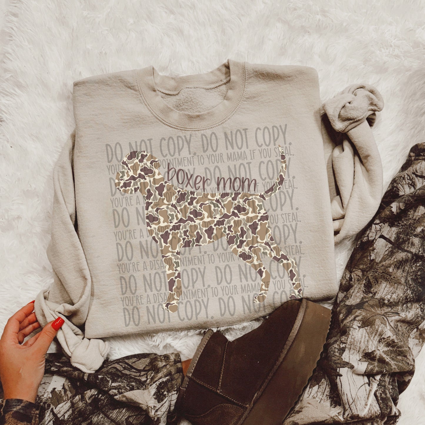 CAMO DOG MOM - DTF TRANSFER