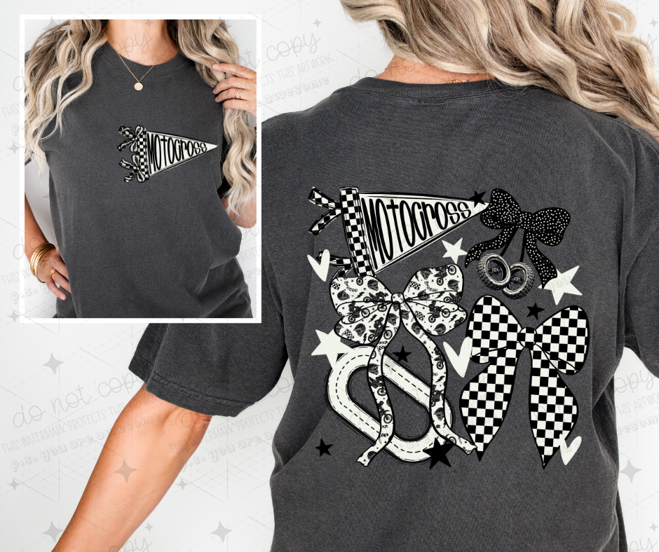 MOTOCROSS BOWS - FRONT+BACK - DTF TRANSFER