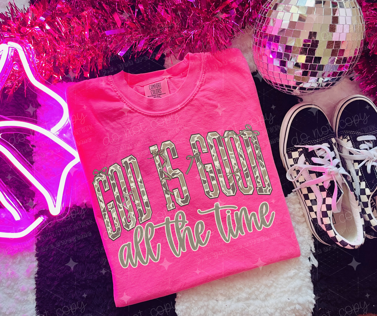 GOD IS GOOD ALL THE TIME CAMO - DTF TRANSFER