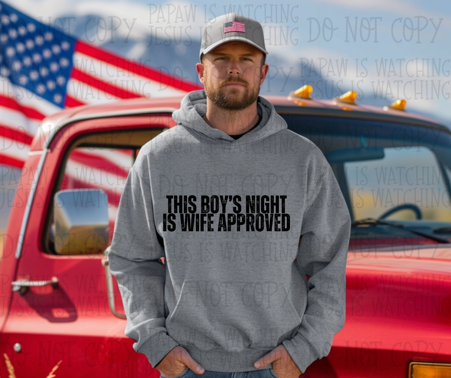 THIS BOY'S NIGHT IS WIFE APPROVED - *OLLIE & CO EXCLUSIVE* - DTF TRANSFER