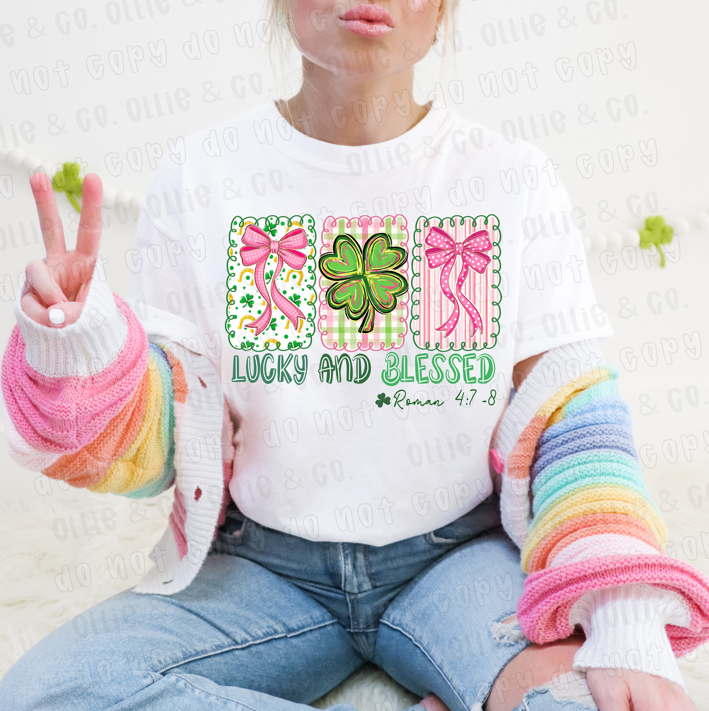 LUCKY AND BLESSED - DTF TRANSFER