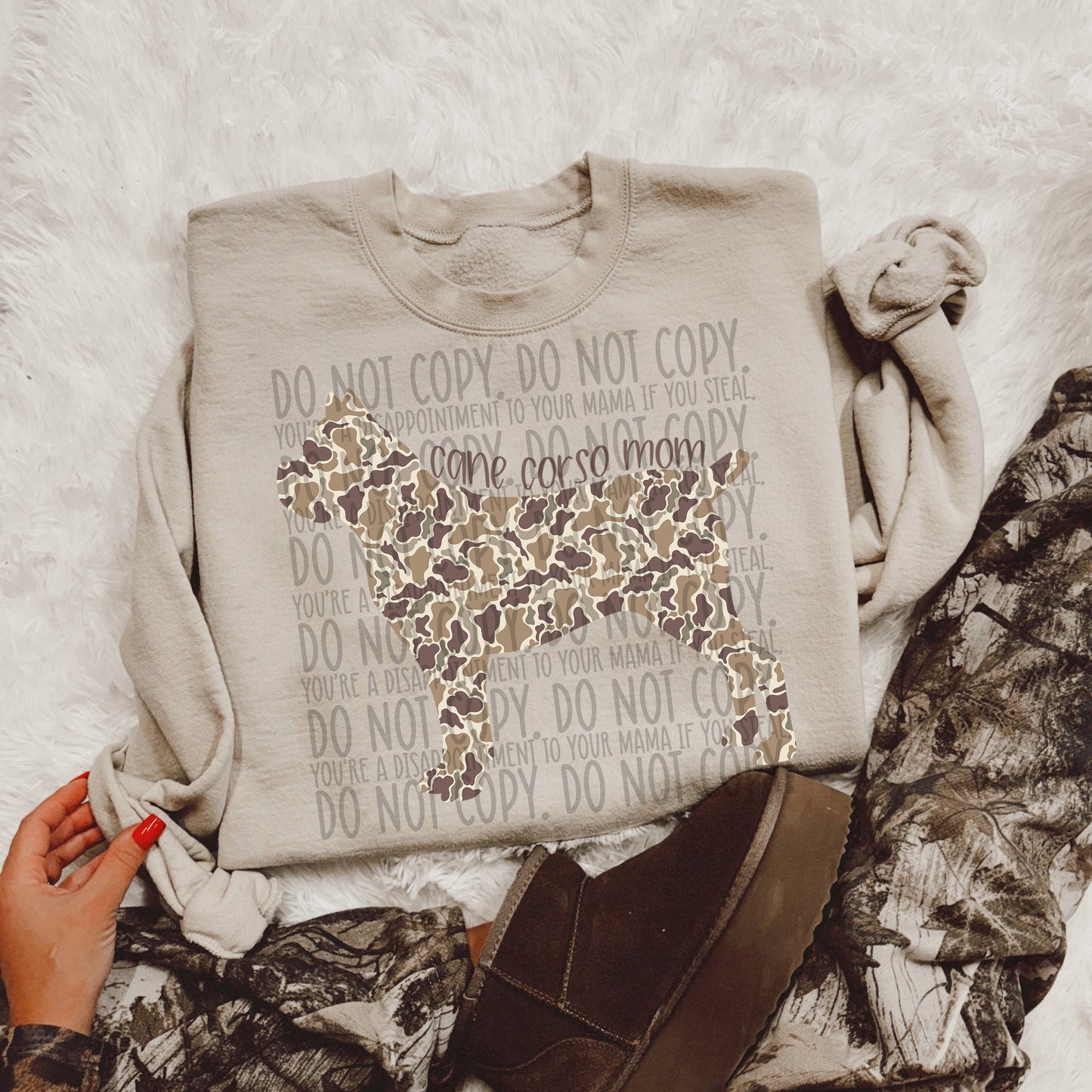 CAMO DOG MOM - DTF TRANSFER