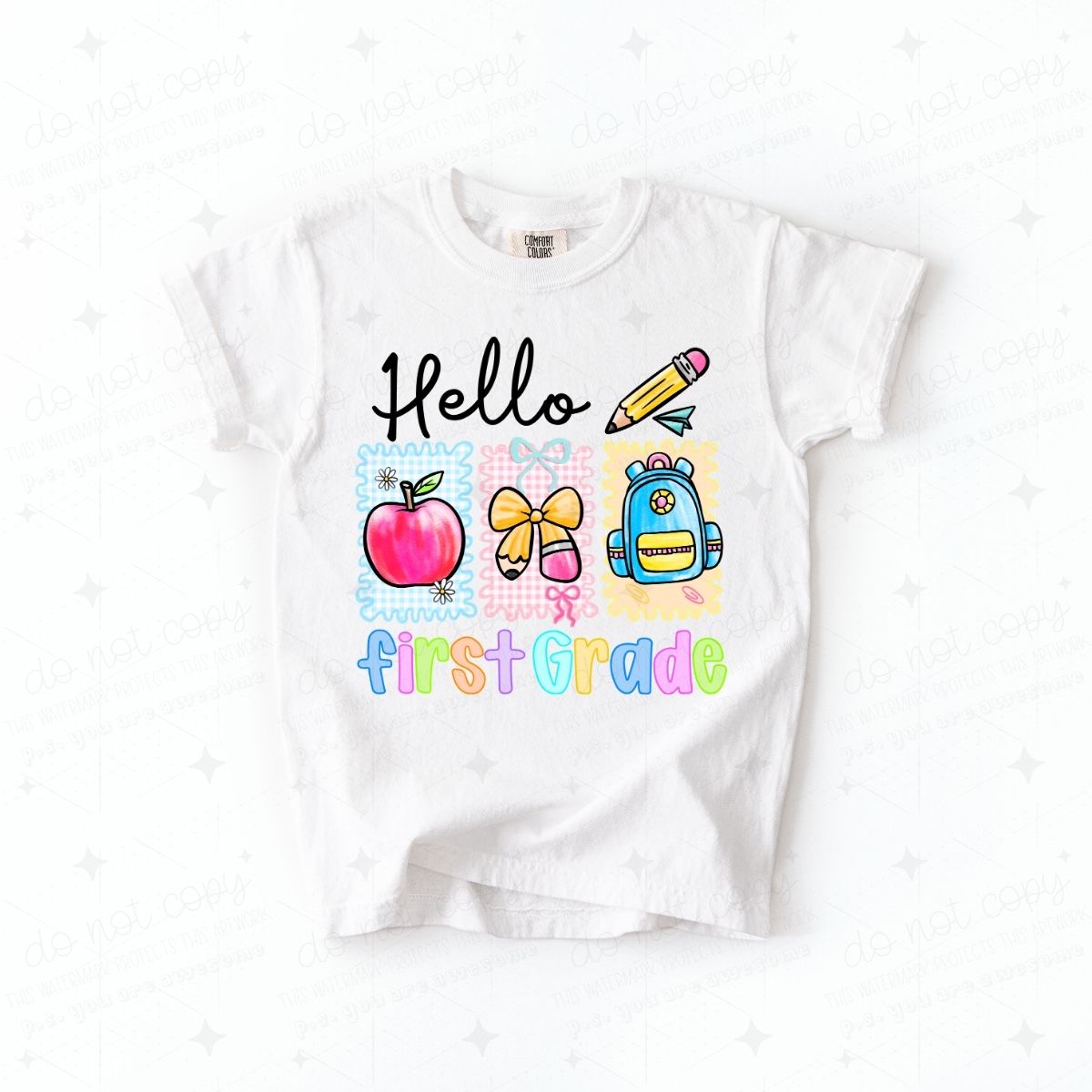 COQUETTE HELLO FIRST GRADE - DTF TRANSFER