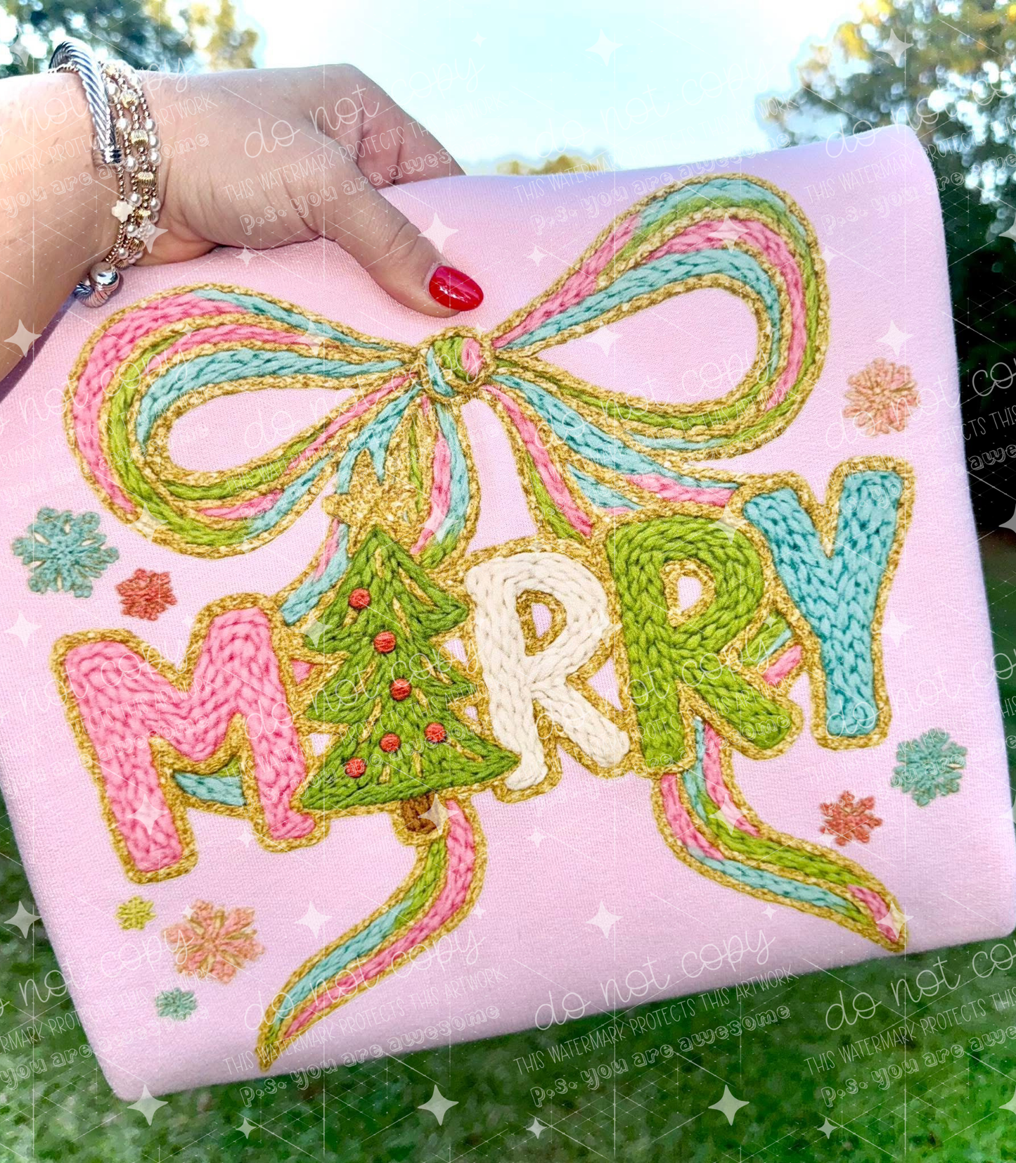 MERRY FAUX YARN - DTF TRANSFER