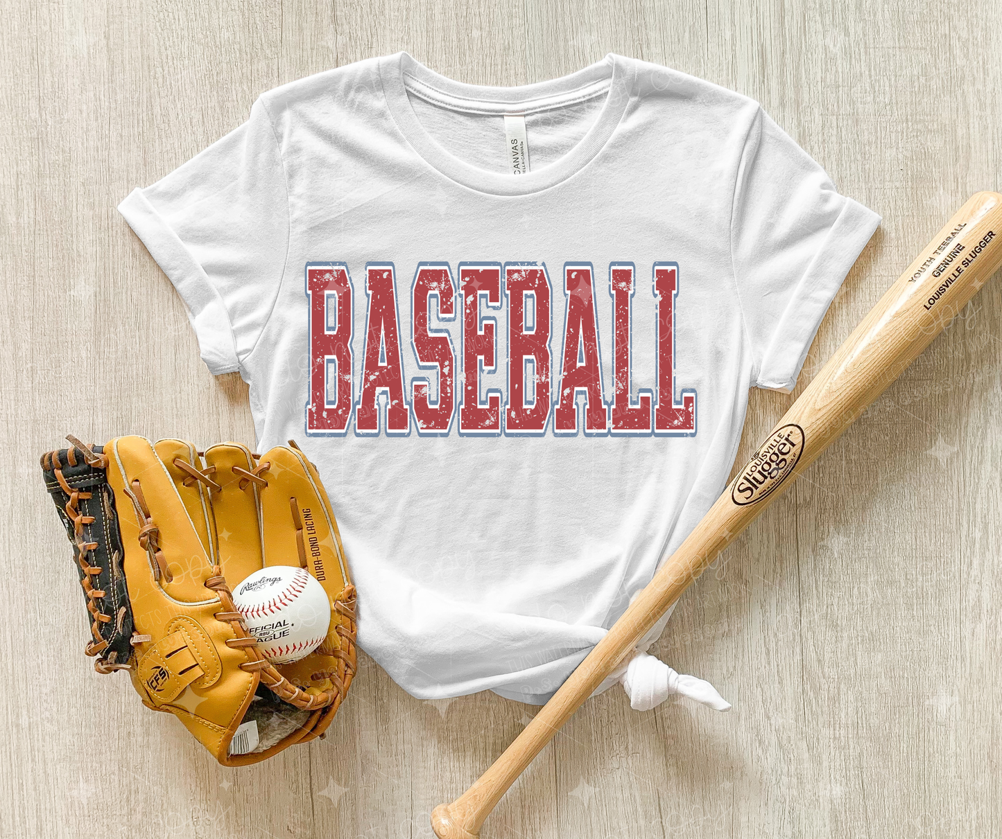 VINTAGE DISTRESSED BASEBALL - DTF TRANSFER