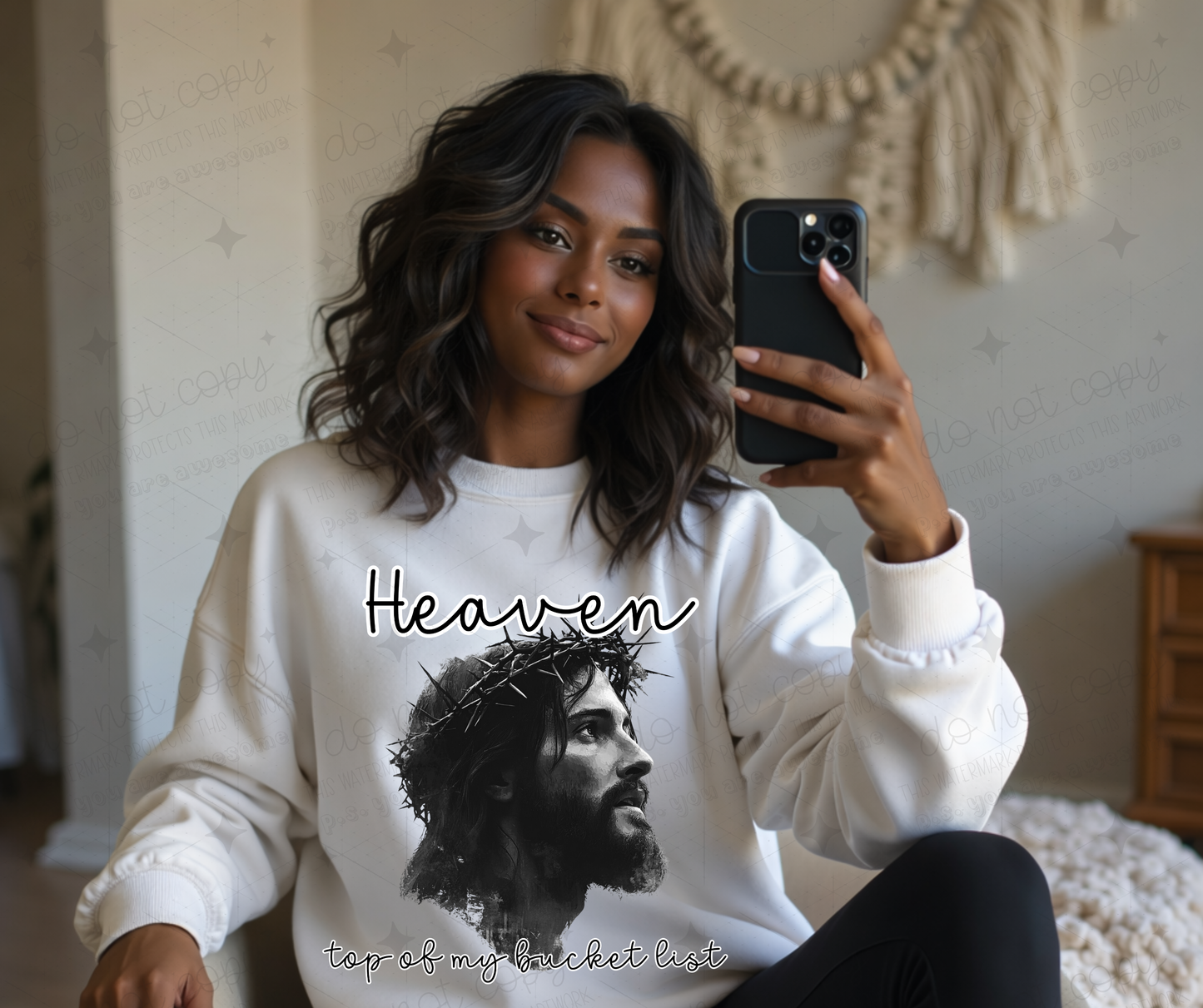 HEAVEN TOP OF MY BUCKET LIST - DTF TRANSFER