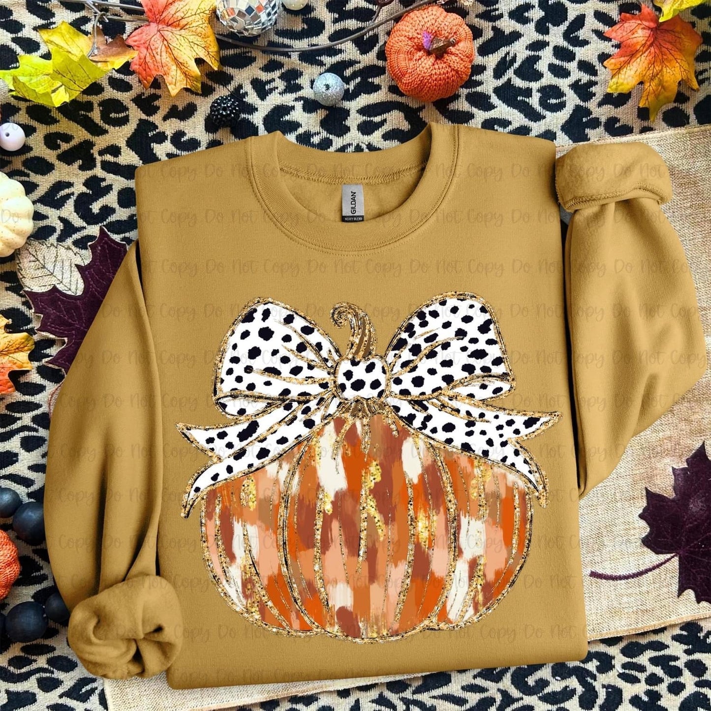 COQUETTE PUMPKIN - FAUX GLITTER - DTF TRANSFER