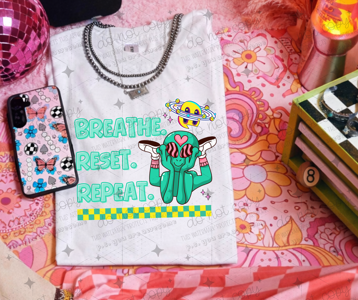 BREATHE RESET REPEAT - DTF TRANSFER