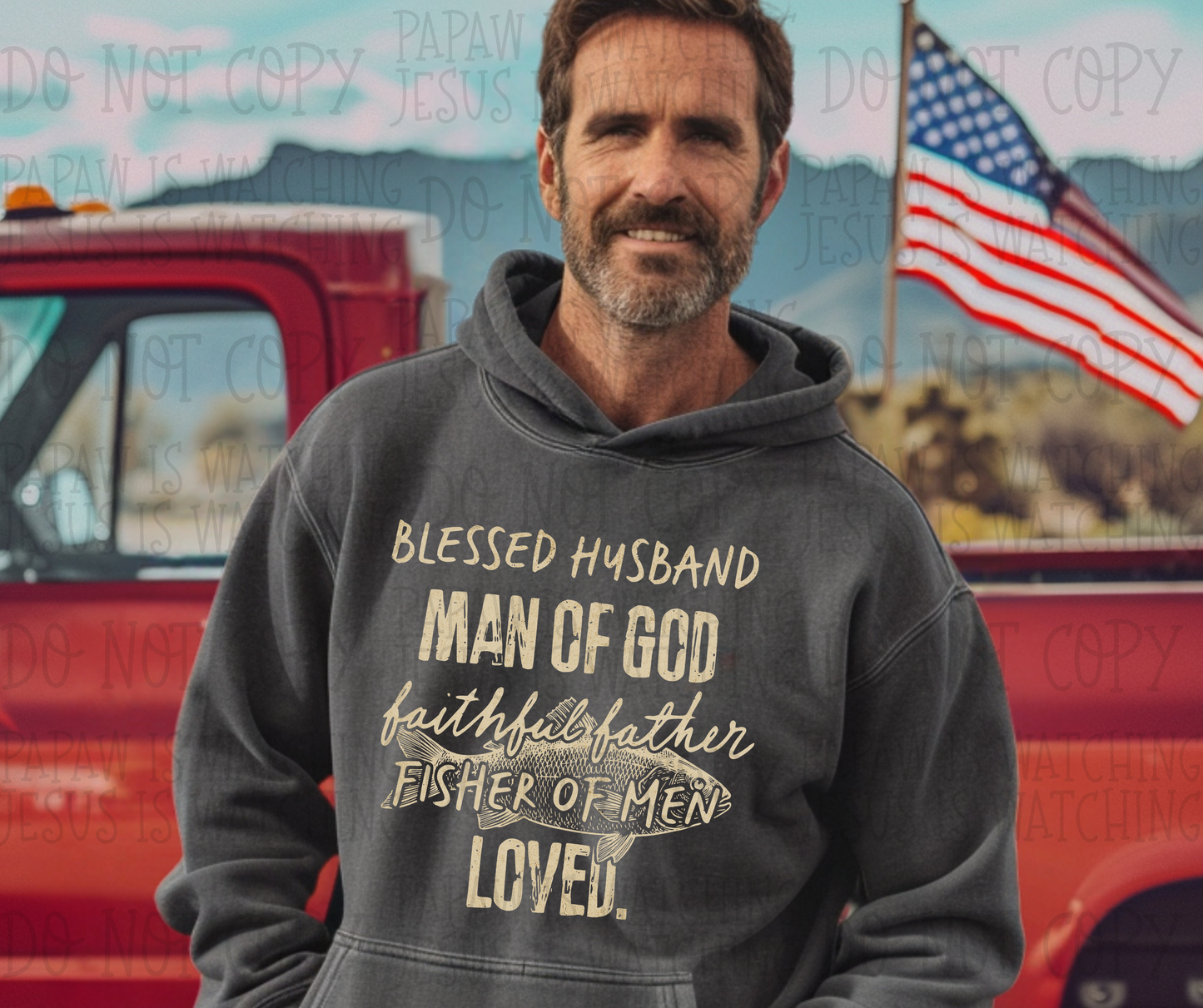 FISHERMAN MAN OF GOD - DTF TRANSFER