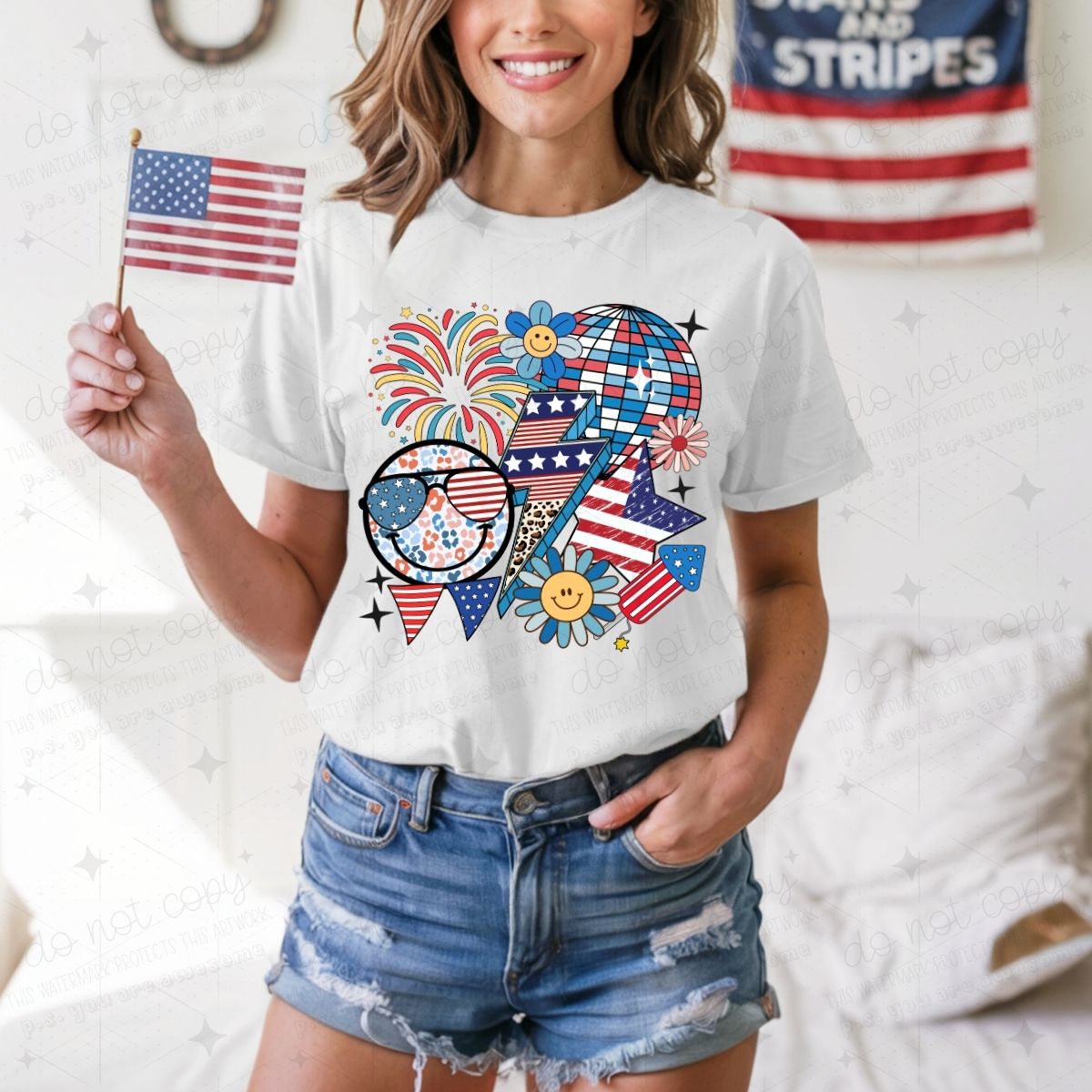 RETRO 4TH OF JULY - DTF TRANSFER