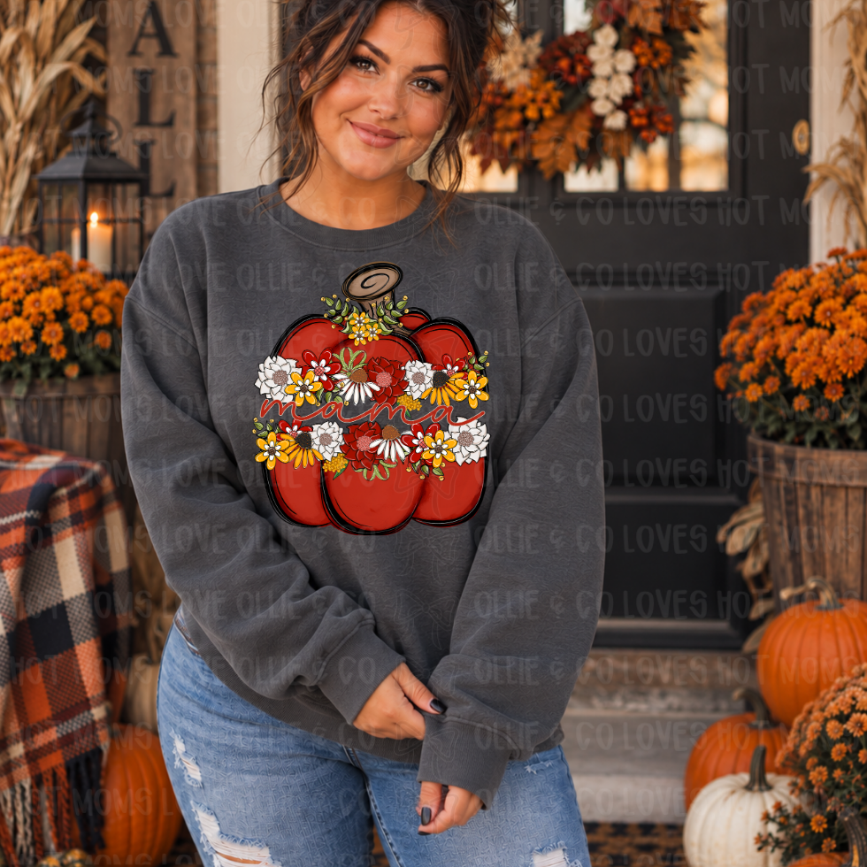 FALL SPLIT PUMPKIN MAMA - DTF TRANSFER