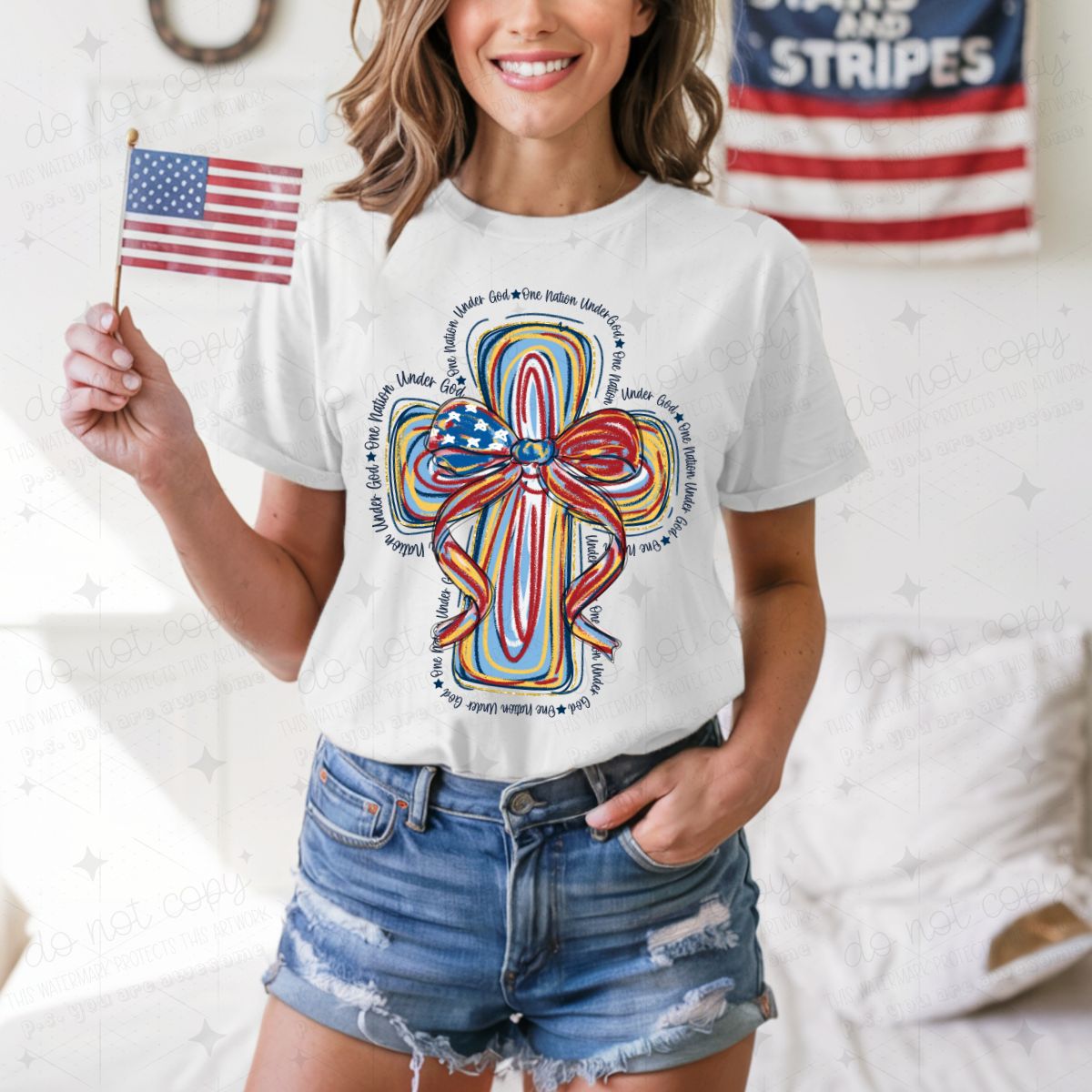 COQUETTE ONE NATION UNDER GOD - DTF TRANSFER