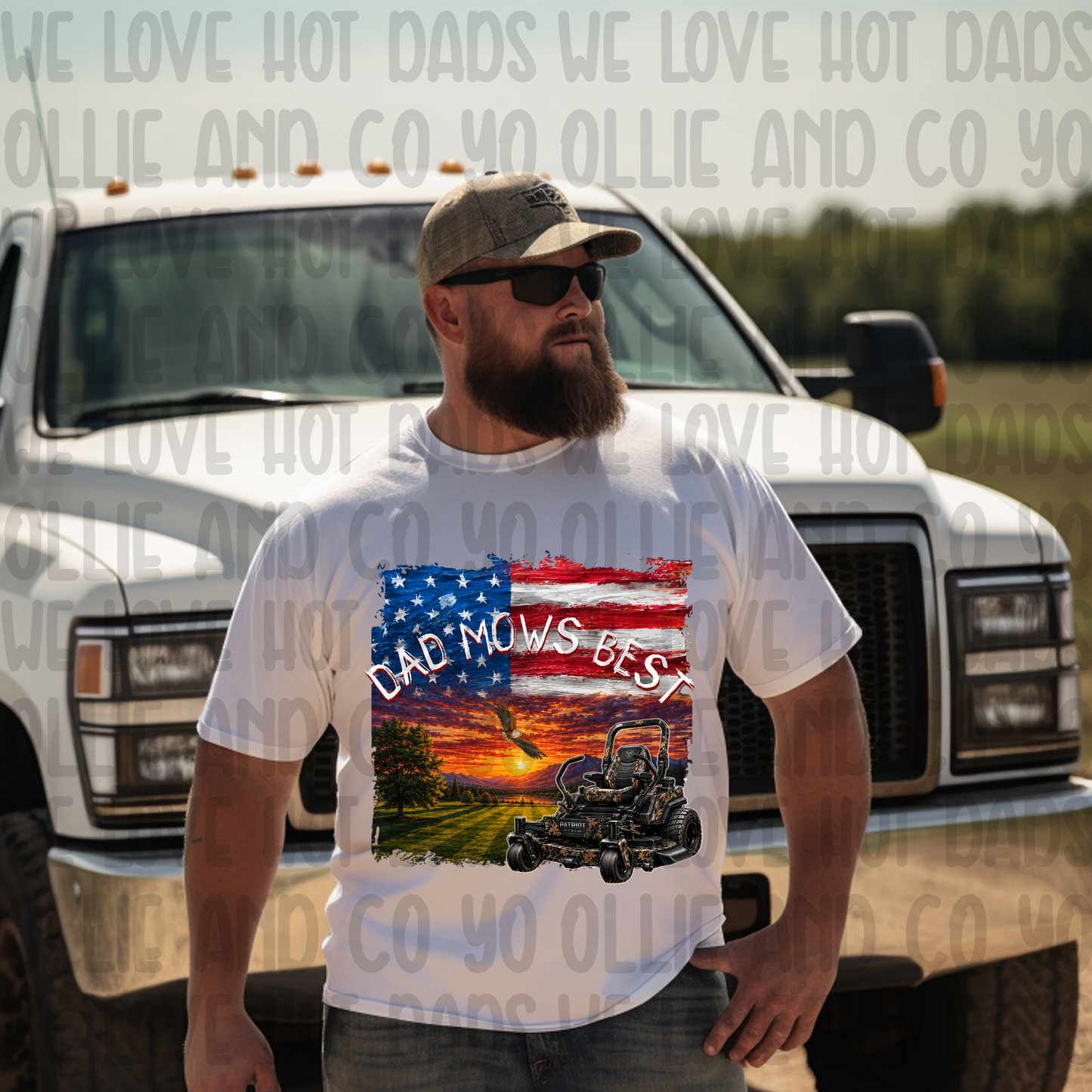 DAD MOWS BEST - *OLLIE & CO. EXCLUSIVE* - DTF TRANSFER