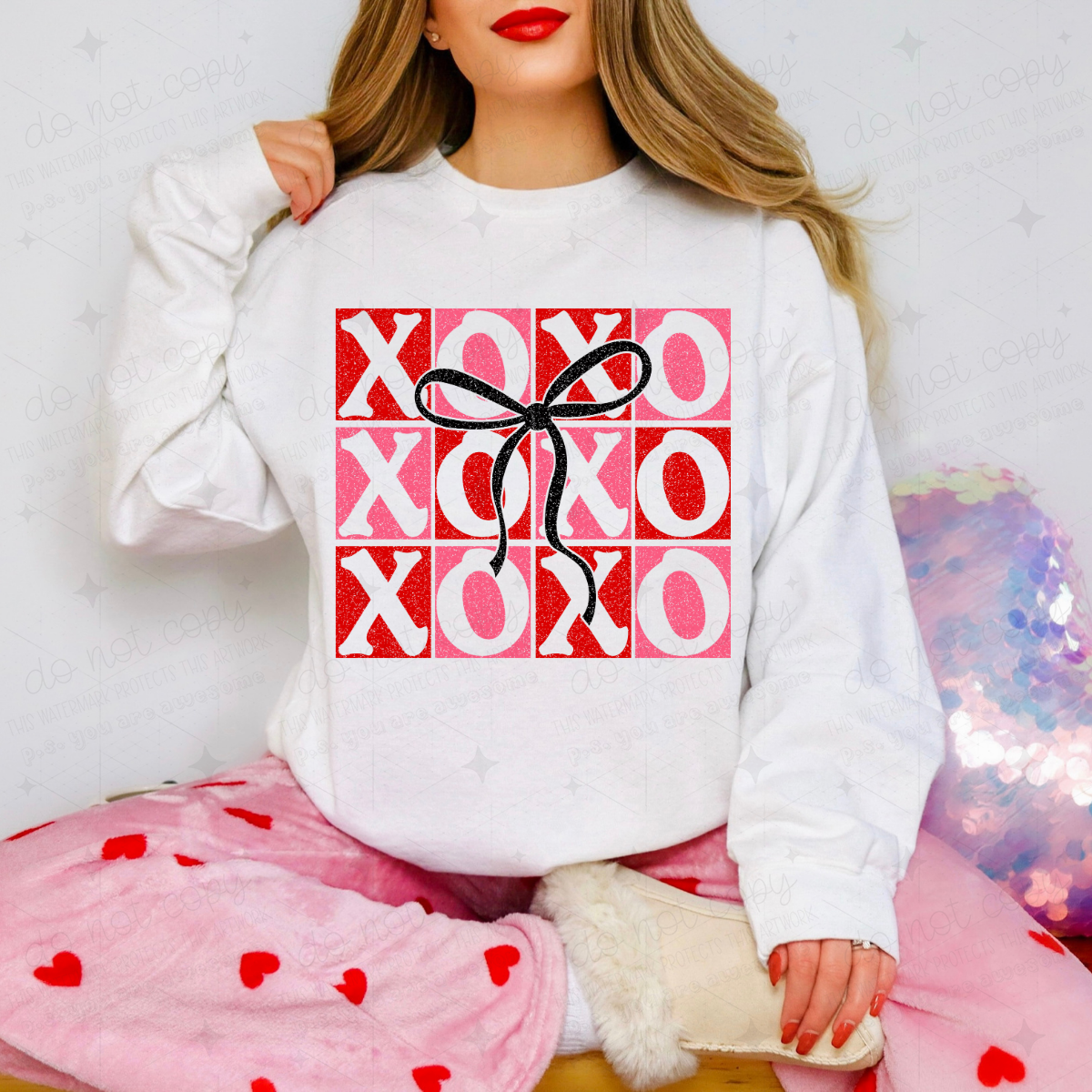 COQUETTE XOXO - CHECKER BOARD - DTF TRANSFER