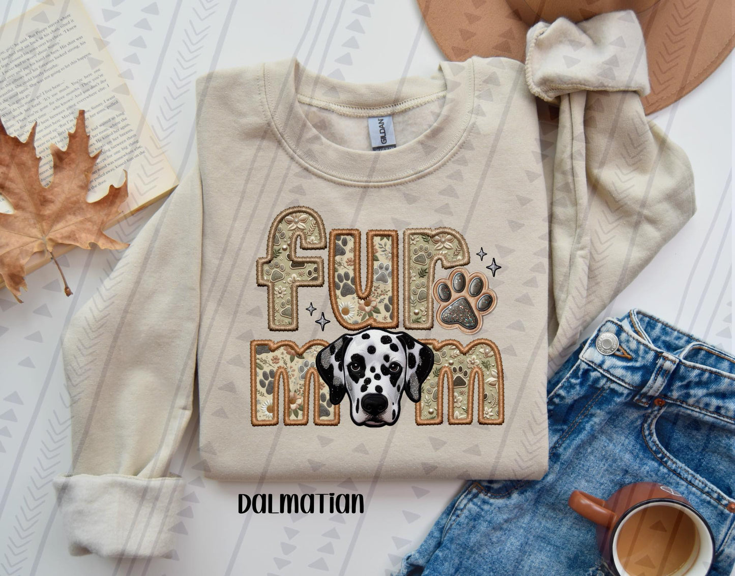FUR MOM - FAUX EMBROIDERY - DTF TRANSFER