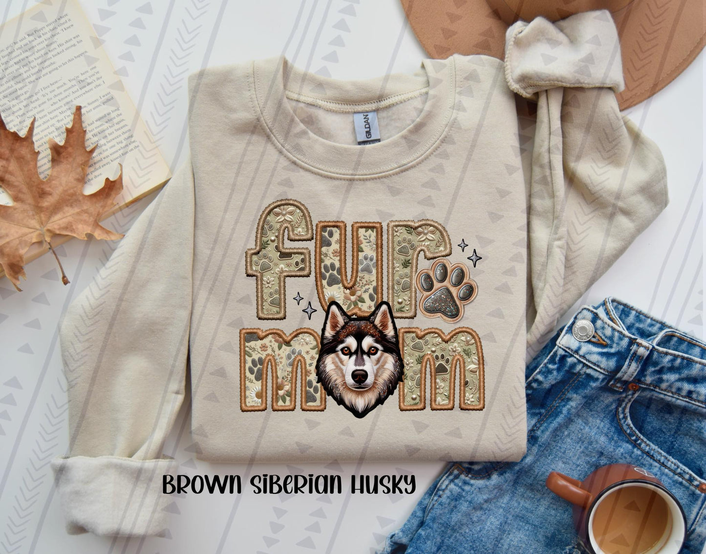 FUR MOM - FAUX EMBROIDERY - DTF TRANSFER
