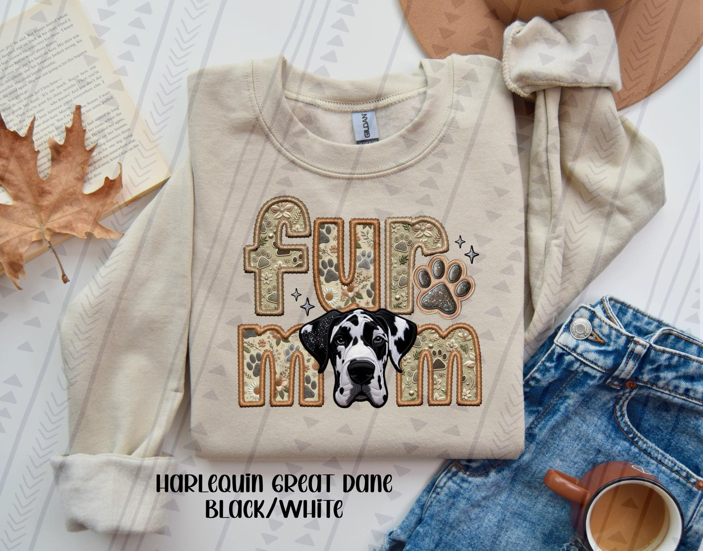 FUR MOM - FAUX EMBROIDERY - DTF TRANSFER
