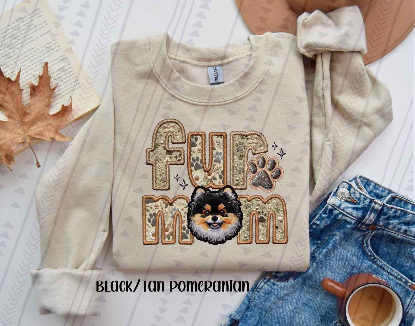 FUR MOM - FAUX EMBROIDERY - DTF TRANSFER