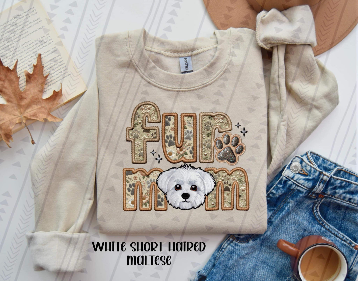 FUR MOM - FAUX EMBROIDERY - DTF TRANSFER