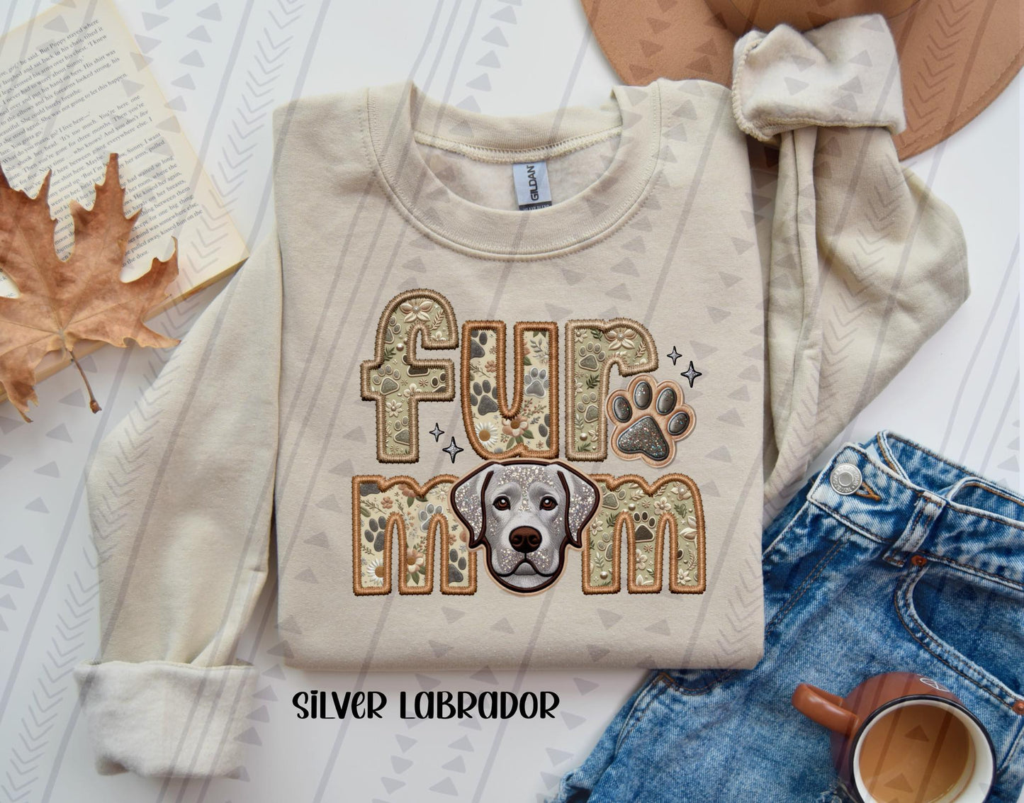 FUR MOM - FAUX EMBROIDERY - DTF TRANSFER