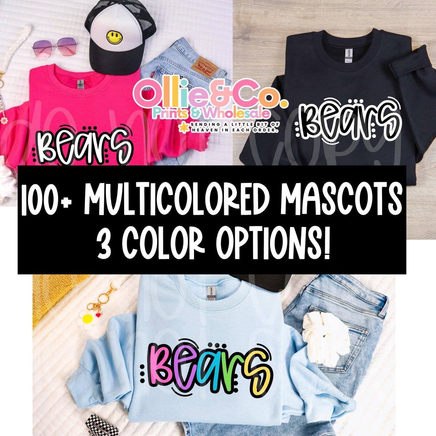 MULTICOLORED MASCOTS - DTF TRANSFER