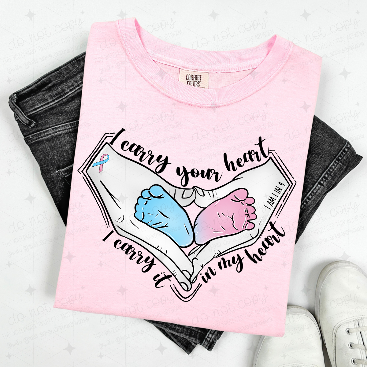 I CARRY YOUR HEART I CARRY IT IN MY HEART - DTF TRANSFER
