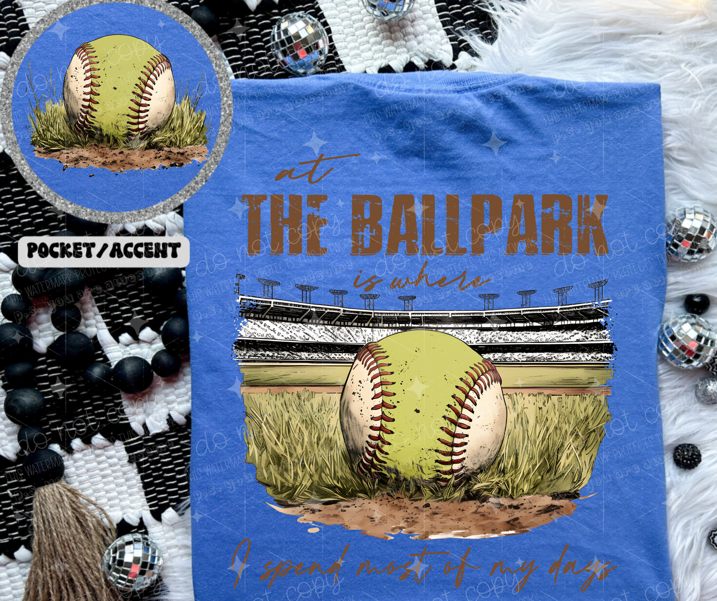 AT THE BALLPARK - FRONT+BACK - DTF TRANSFER