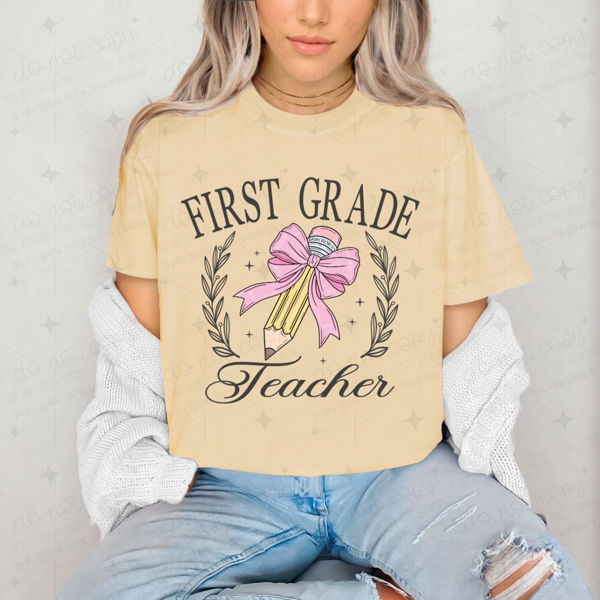 COQUETTE FIRST GRADE TEACHER - DTF TRANSFER