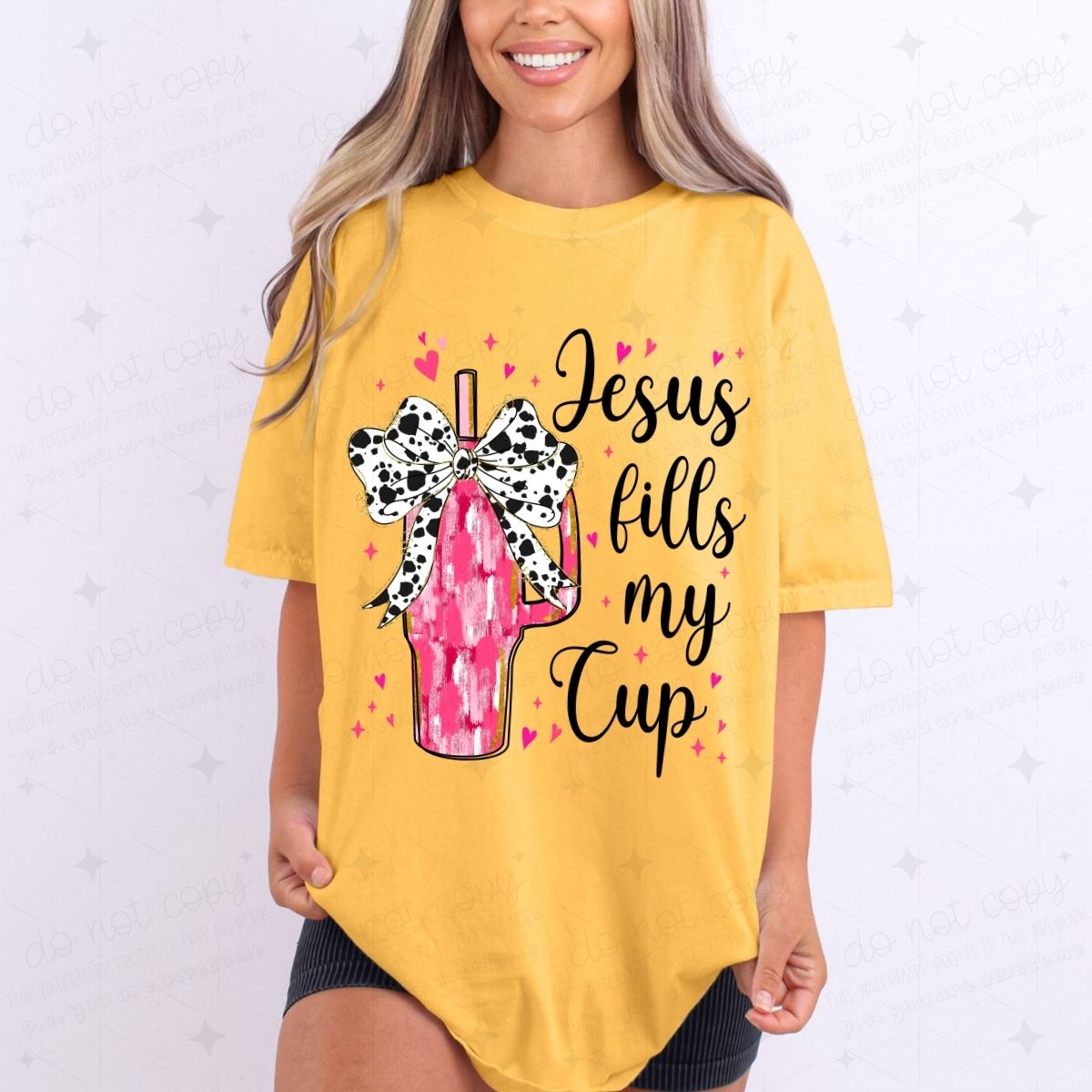 COQUETTE JESUS FILLS MY CUP - DTF TRANSFER