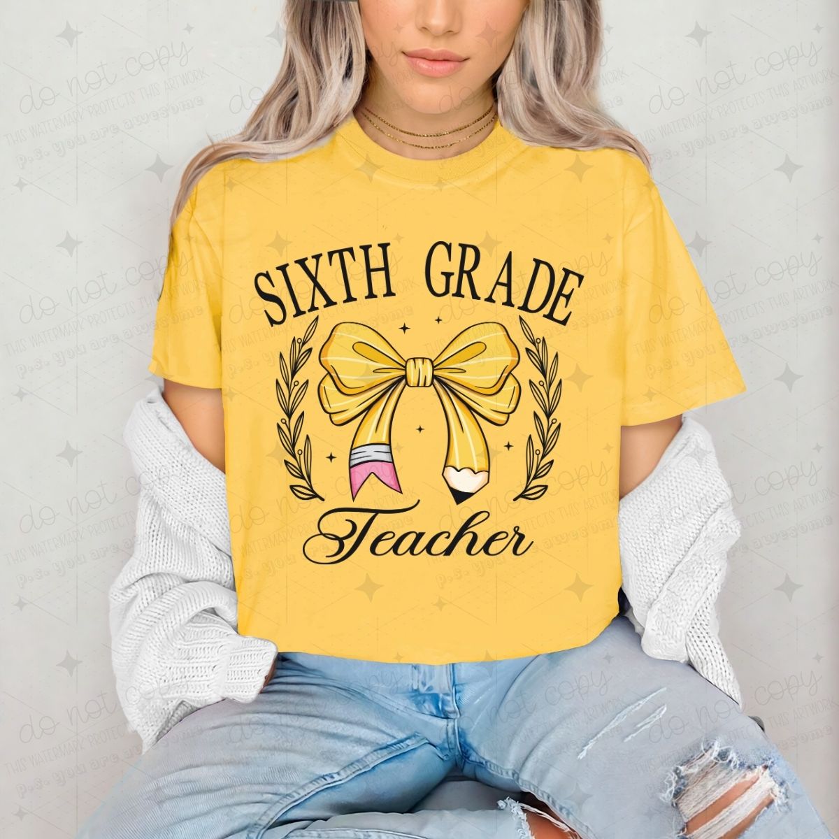 COQUETTE SIXTH GRADE TEACHER - DTF TRANSFER