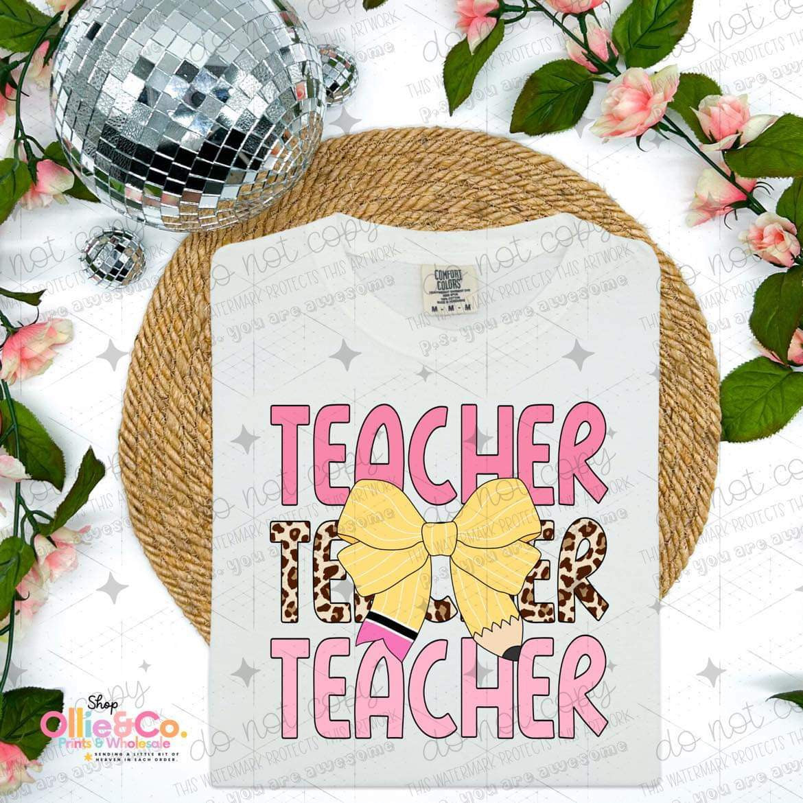 TEACHER BOW - DTF TRANSFER