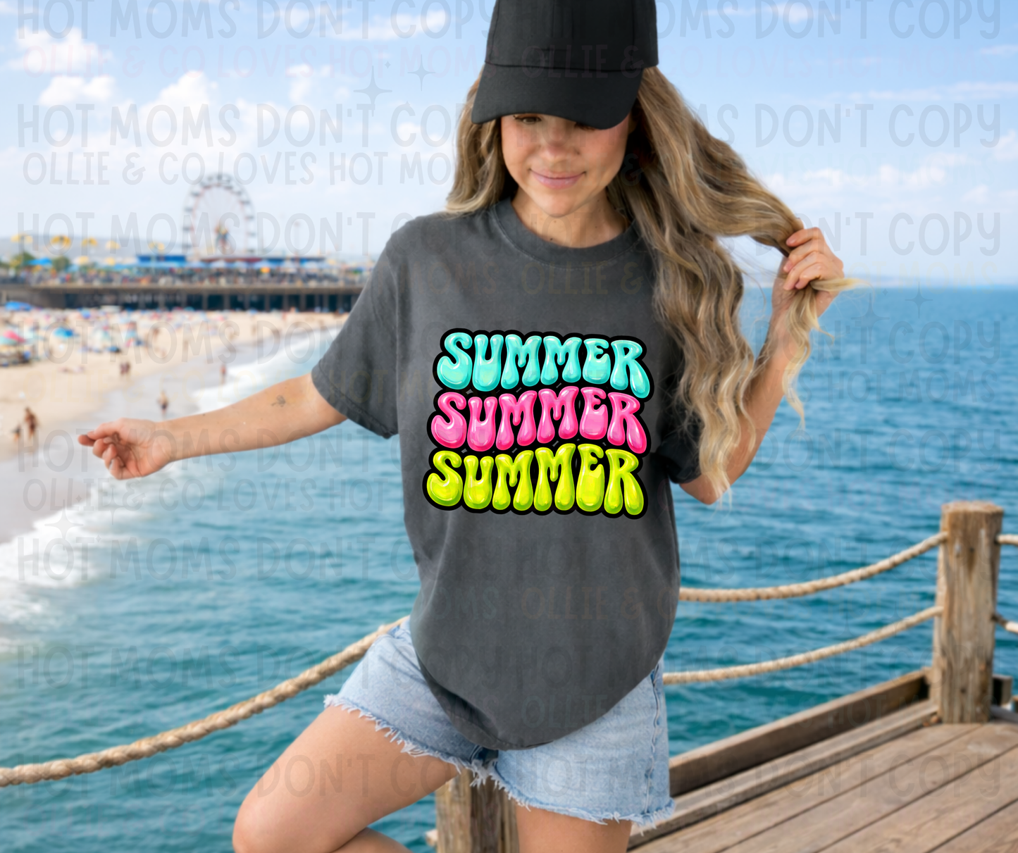 SUMMER NEON STACKED - *OLLIE & CO. EXCLUSIVE* - DTF TRANSFER