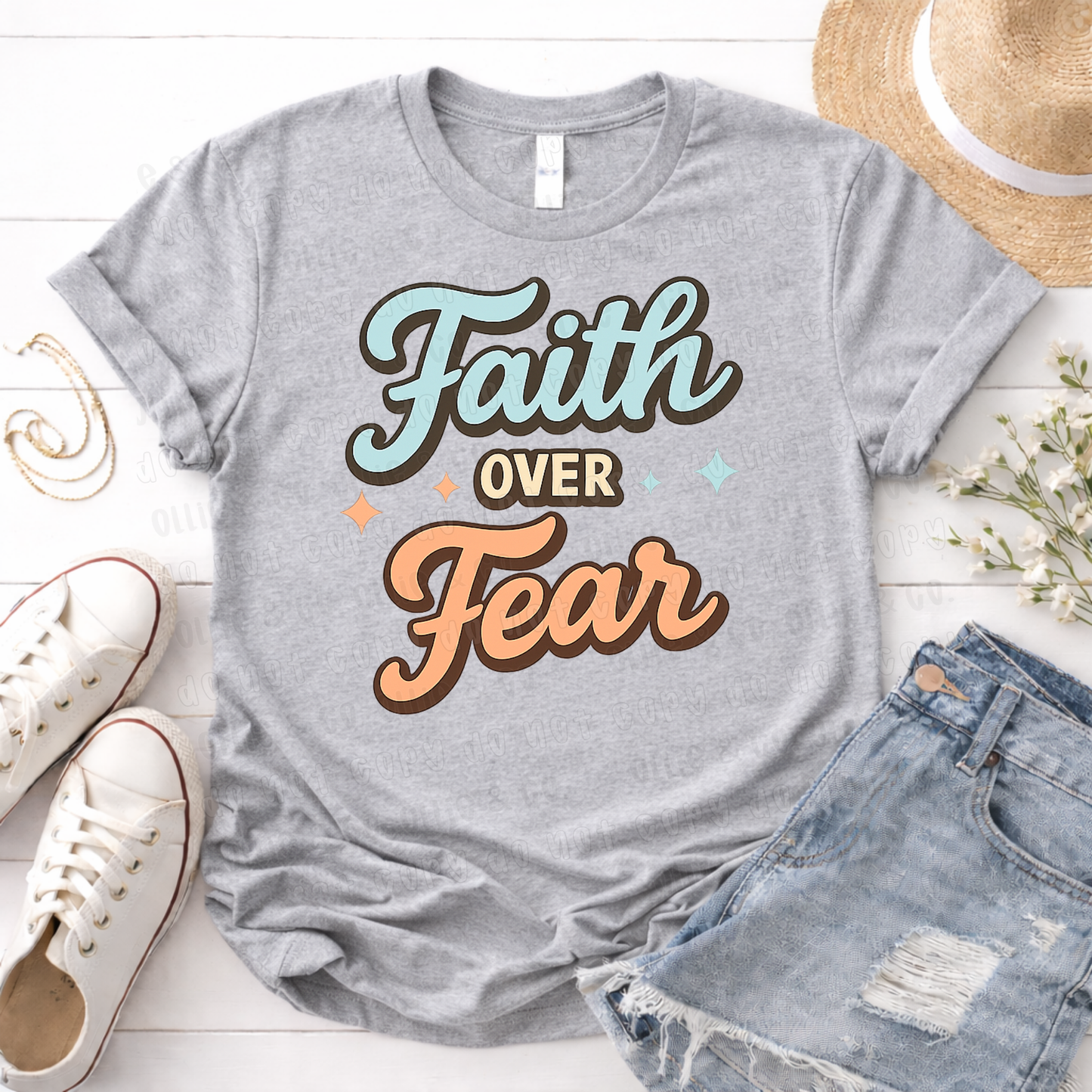 FAITH OVER FEAR - *OLLIE & CO. EXCLUSIVE* - DTF TRANSFER