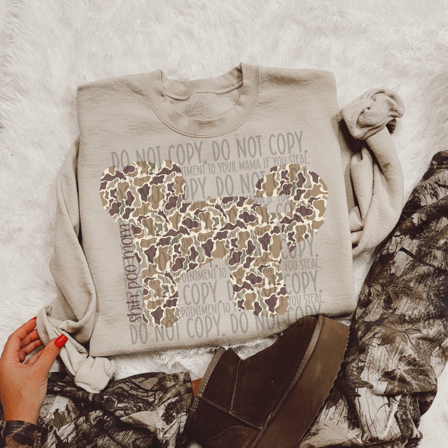 CAMO DOG MOM - DTF TRANSFER