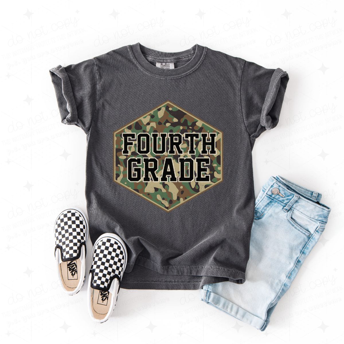 CAMO FOURTH GRADE - DTF TRANSFER